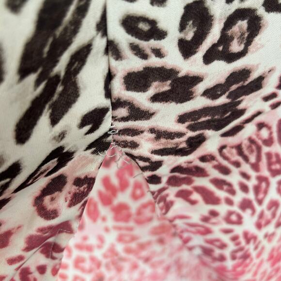 H&M Women Animal Print Sleeveless Colorblock Maxi Dress Brow Vacation Size 10 - Picture 3 of 9